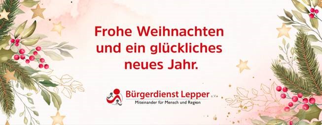 Zum Weihnachtsfest wünschen wir alles erdenklich Gute sowie viel Glück, Gesundheit und Erfolg für das neue Jahr!